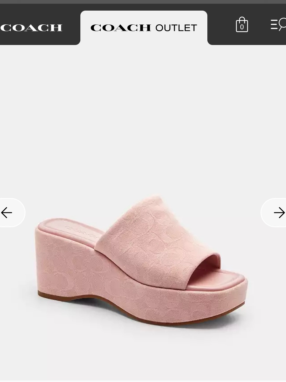 Coach Phoebe Pink Platform Sandal NWT